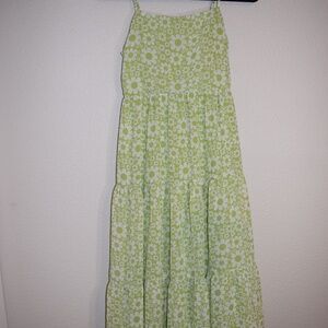 Justify Lime Brat Green Pastel Floral Dress